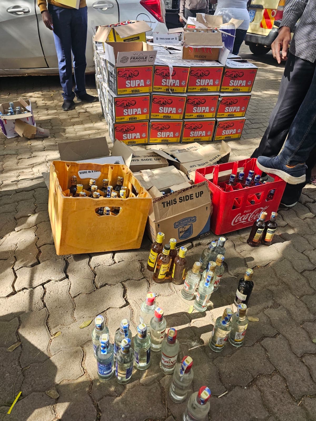 NACADA storms Kayole, seizes over 4,000 counterfeit alcoholic products in massive crackdown