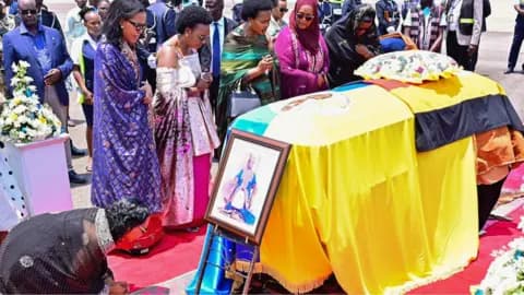 Body of world's youngest traditional king returns home to Uganda amid succession row