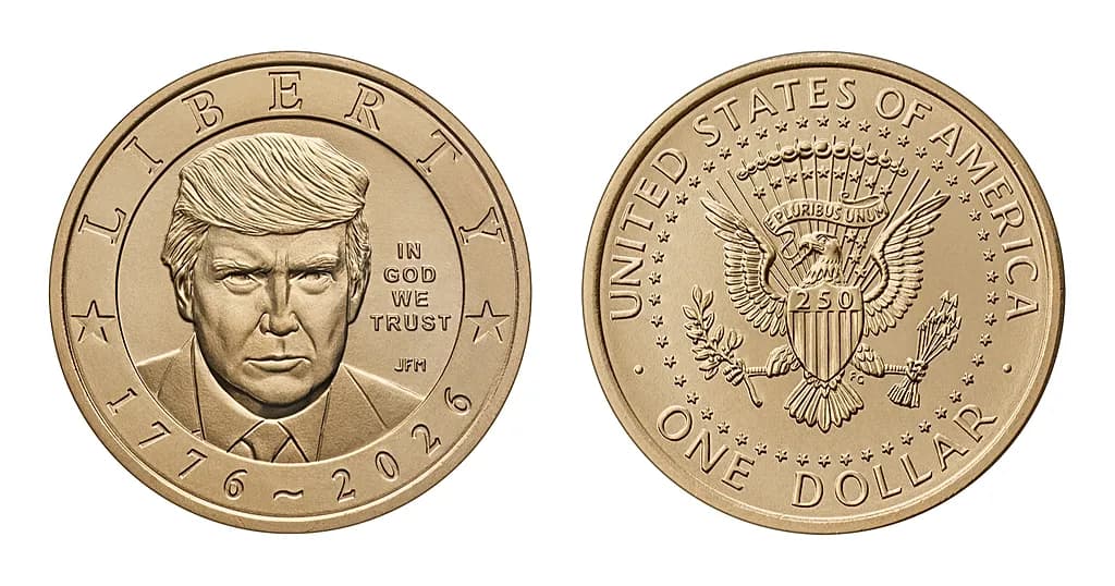 US Treasury issues $1 coin with Trump's face on it